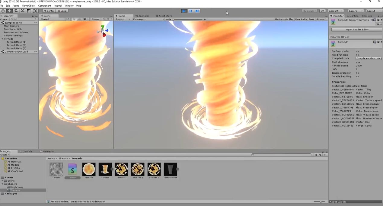 卡通龙卷风教程+Shader Graph、Blader建模