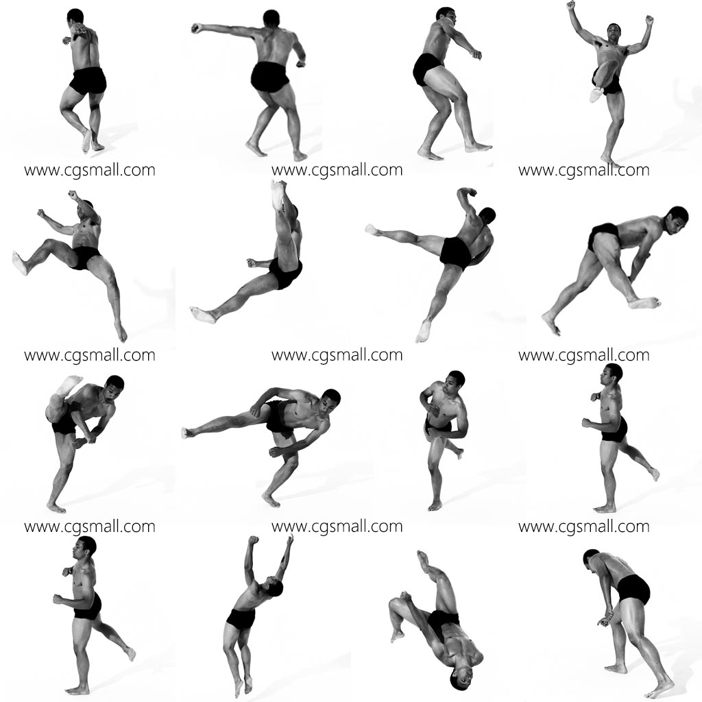真人高清关键Pose分解、格斗、舞蹈、跑酷、体操