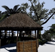 unity3d海边海湾场景 海边各种树木 植被  物件